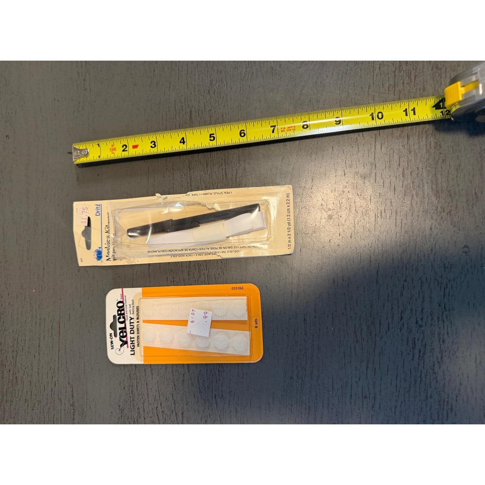 Dritz Marking Kit and Velcro Sew-On Light Duty Fasteners White 6 Sets Bundle